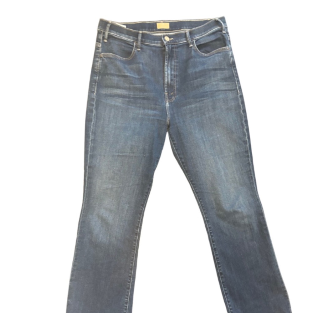 MOTHER Blue Straight Leg Jeans